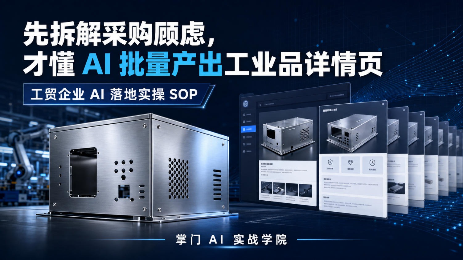 「先拆解采购顾虑,才懂 AI 批量产出工业品详情页」项目海报